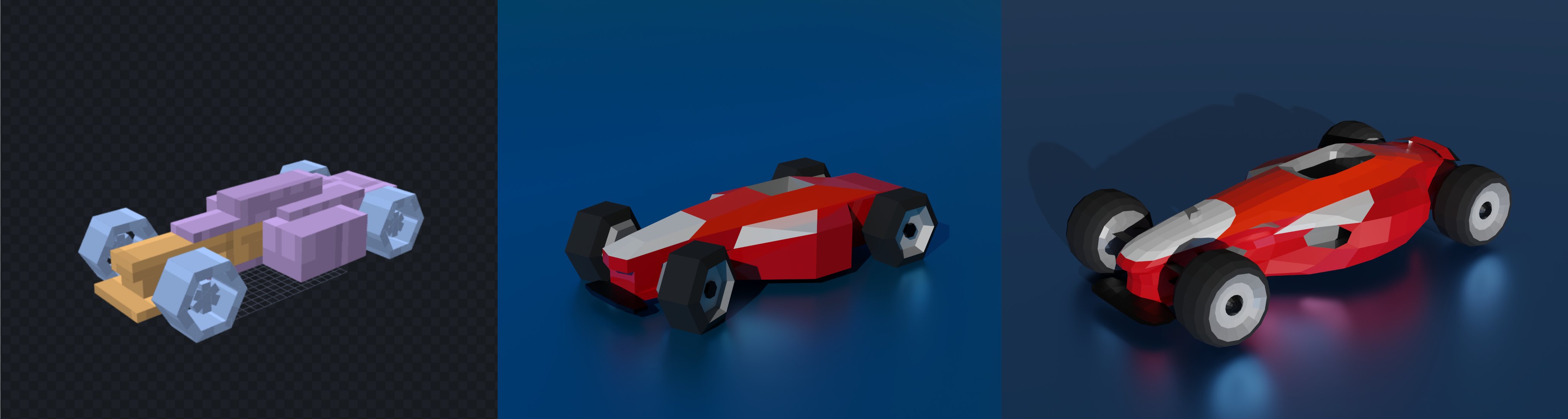 Trackmania Stadium Car Render of progress